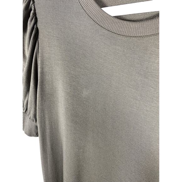 Loft womens Green puffer sleeve dress size Small - Picture 6 of 6